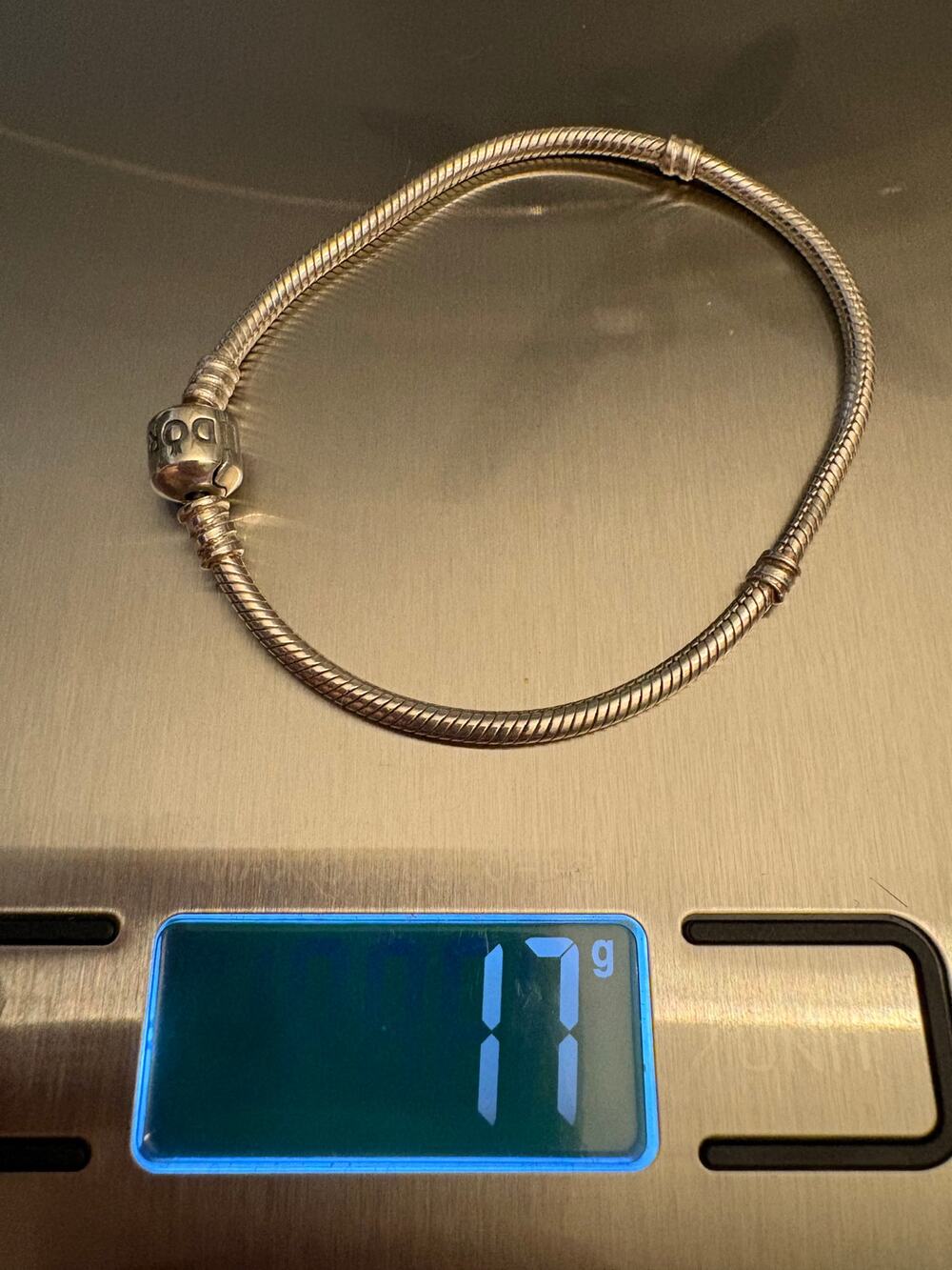 Pandora Sterling Silver Charm Bracelet 925 ALE 7.5”